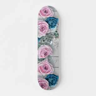 Majestic White Brick Shabby Nautica Pale Pink Skateboard