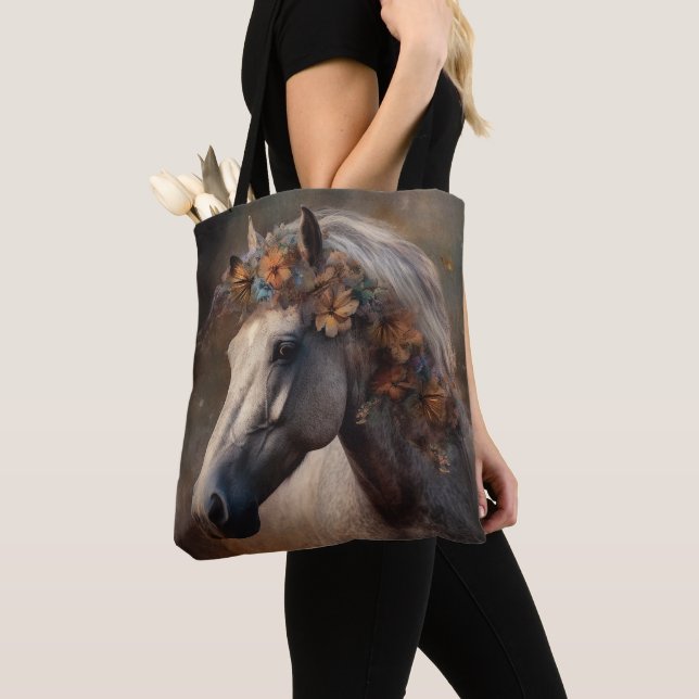 Majestic Wild Horse mit farbenfroher Mane Tasche (Von Nahem)
