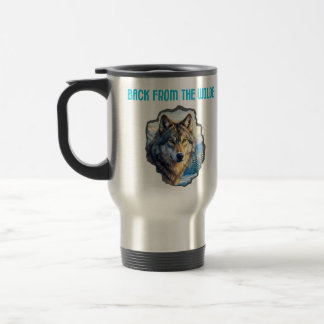 Majestic Wolf Double Exposure Wilderness Mugs