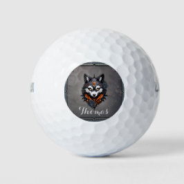 Majestic Wolf Kopf, fertig in einem tiefen, Golfball