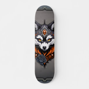 Majestic Wolf Kopf, fertig in einem tiefen, Skateboard