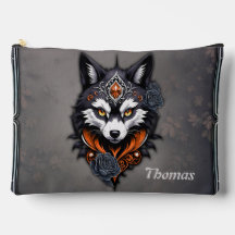 Majestic Wolf Kopf, fertig in einem tiefen,