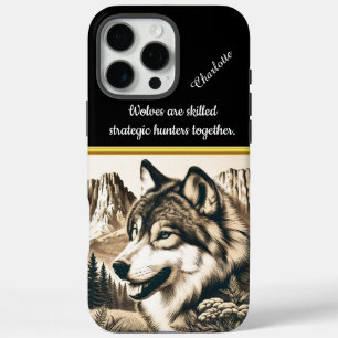 Majestic Wolf liegt in einer ruhigen Berglandschaf iPhone 16 Pro Max Hülle