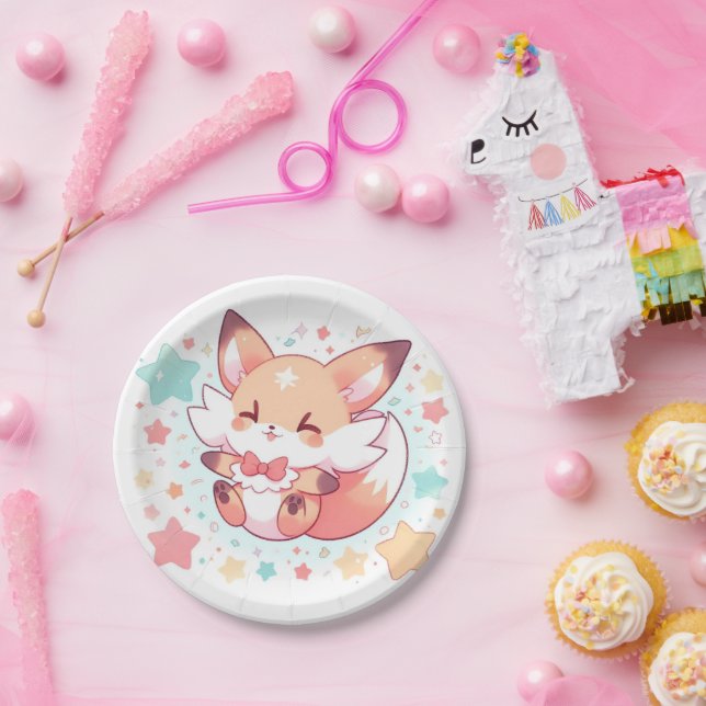 Majestic Woods Fox Baby Dusche Pappteller (Party)