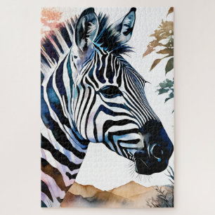 Majestic Zebra in Wasserfarbe