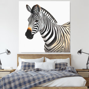 Majestic Zebra Portrait Leinwanddruck