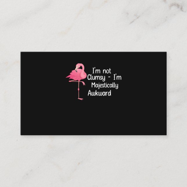 Majestisch Awkward Clumsy Women Flamingo Visitenkarte (Vorderseite)