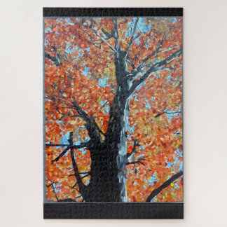 Majestisches Herbstbaum-Mosaik-Design