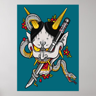 Majima Goro Hannya Poster