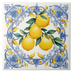 Majolica, Carreaux bleus, Carreaux siciliens, Carr