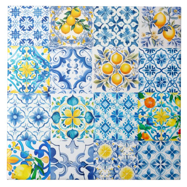 Majolica, citron, carreaux siciliens, (Devant)