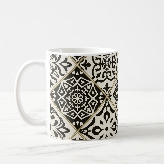 Majolica Islamic Tile Patchwork Kaffeetasse (Links)