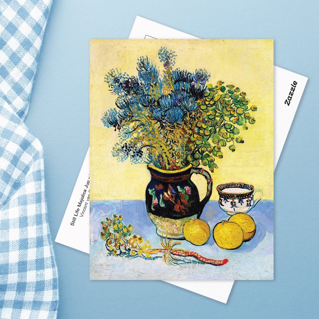 Majolica Jug Wildblumen Vincent Van Gogh Postkarte (Von Creator hochgeladen)