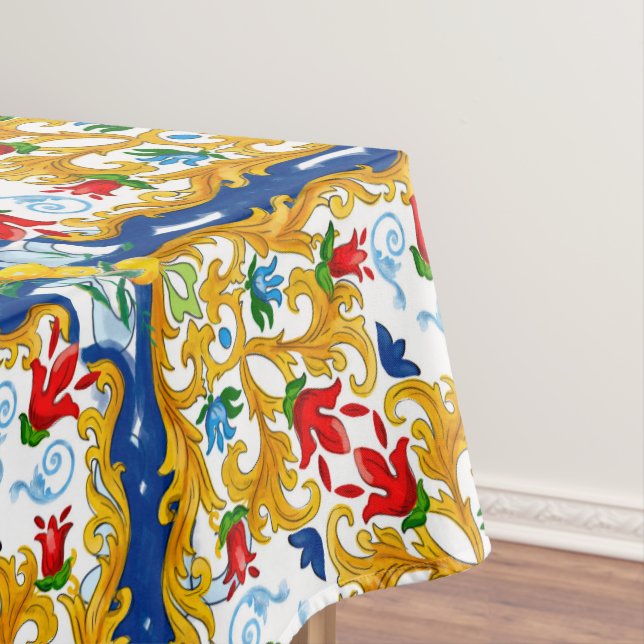 Majolica,Sicilian style,lemons   Tischdecke (Beispiel)