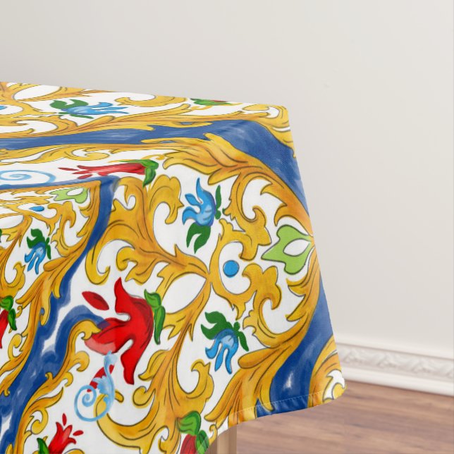 Majolica, sizilianischer Stil, Lange Tischläufer (Beispiel)