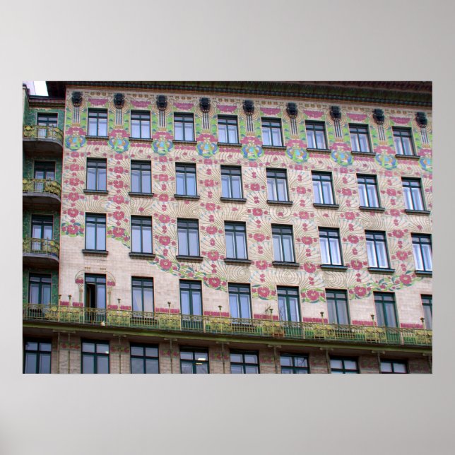 Majolikahaus Vienna Austria Poster (Vorne)