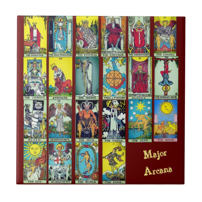 Major Arcana-Tarot Fliese (Vorderseite)
