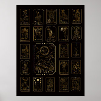 Major Arcana Tarot - Mit dem Mond Poster