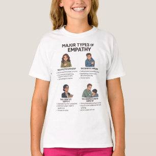Major Arten von Empathie-Psychologie-Chart-T-Shirt T-Shirt