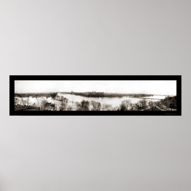 Major Flood Dayton Foto 1913 Poster (Vorne)