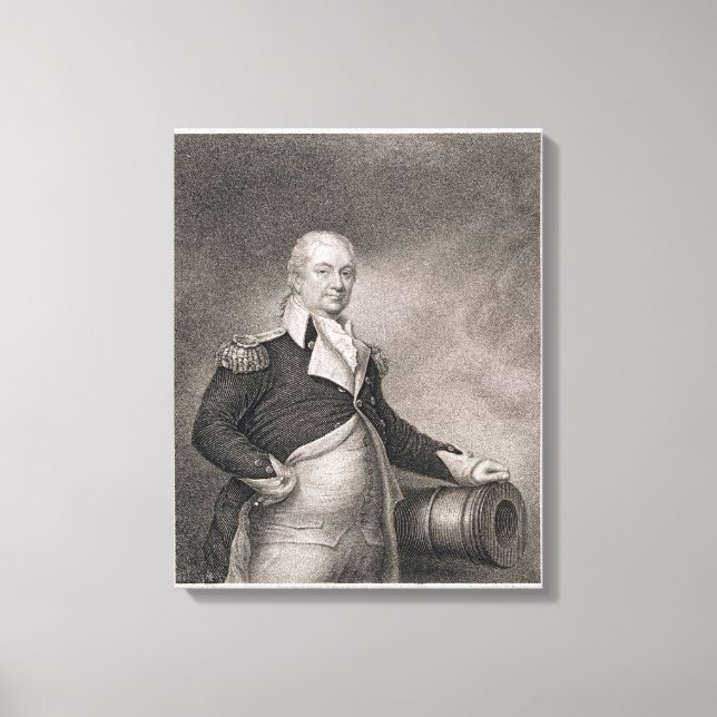 Major General Henry Knox (1750-1806), graviert dur Leinwanddruck (Vorderseite)