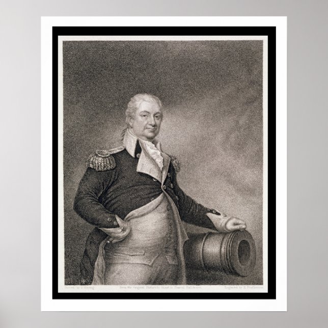 Major General Henry Knox (1750-1806), graviert dur Poster (Vorne)
