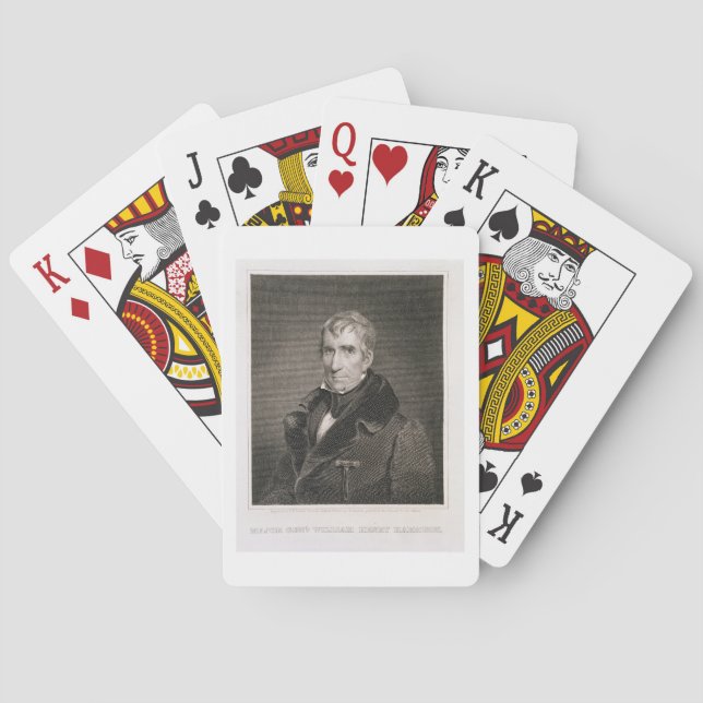Major General William Henry Harrison, engraved by Spielkarten (Rückseite)