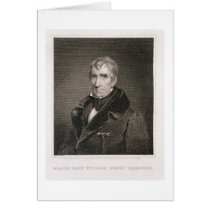 Major General William Henry Harrison, mit Gravur v