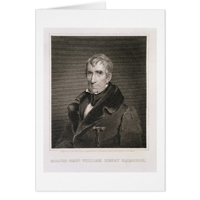 Major General William Henry Harrison, mit Gravur v (Vorne)
