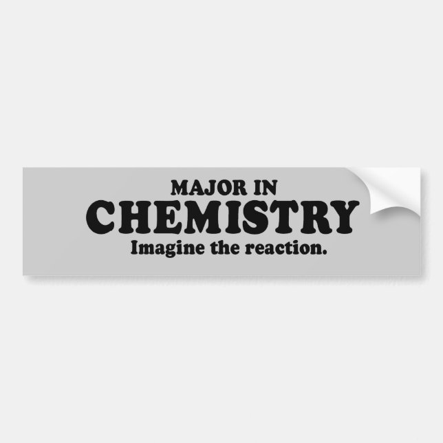 MAJOR in der CHEMIE - STELLEN Sie sich den Autoaufkleber (Vorne)