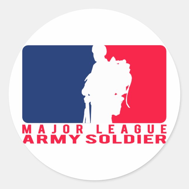 Major League Army Soldier Runder Aufkleber (Vorderseite)