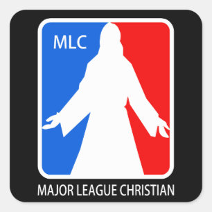 Major League Christlich - MLC Quadratischer Aufkleber