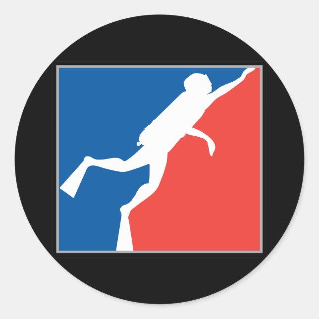 Major League Diver Runder Aufkleber (Vorderseite)