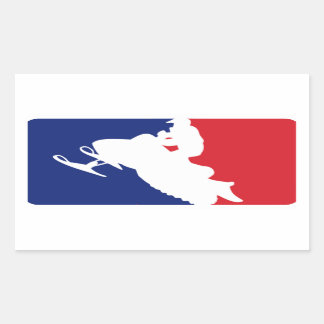 Major League Snowmobiler Rechteckiger Aufkleber