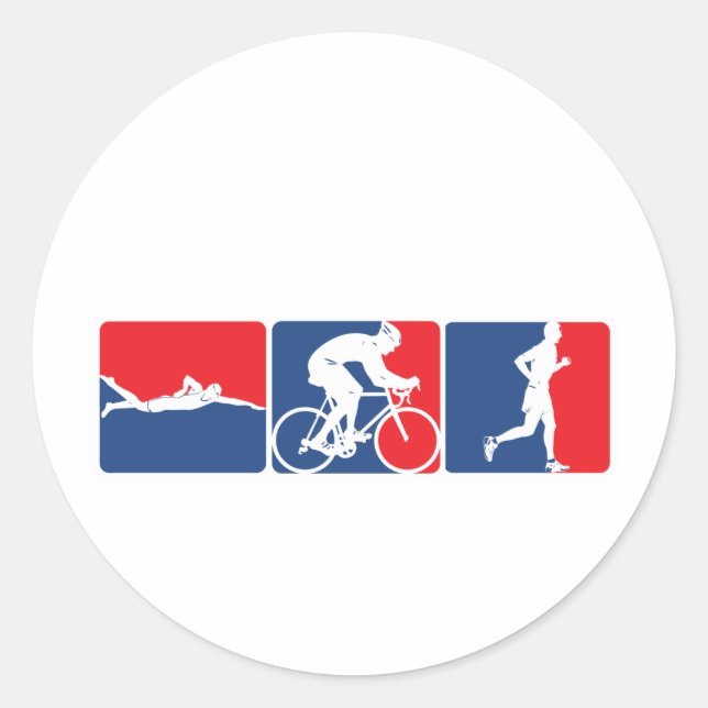 Major League Triathlon Runder Aufkleber (Vorderseite)