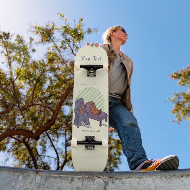 Major Loser Cartoon 8" Blassgelbe Skateboard (Außenbereich 1)