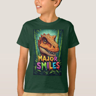 Major Smiles Bunter Cartoon-Dinosaur T-Shirt
