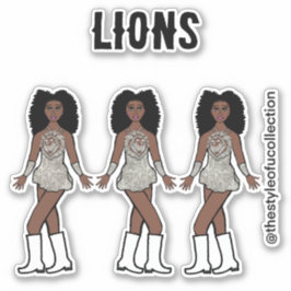 Majorette / Aufkleber für Tänzer Silver Lion A