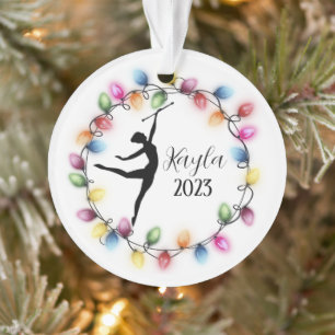 Majorette Baton Twirler Ornement de Noël
