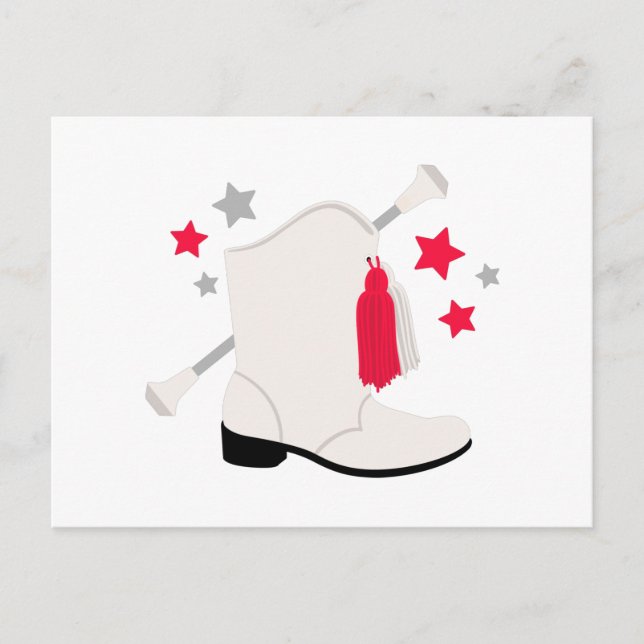 Majorette Boot Postkarte (Vorderseite)