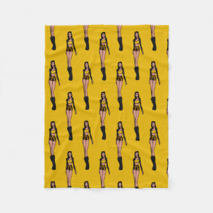 Majorette/Dancer Fleece Blanket Black & Gold