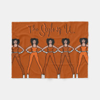 Majorette/Dancer Fleece Blanket Burnt Orange