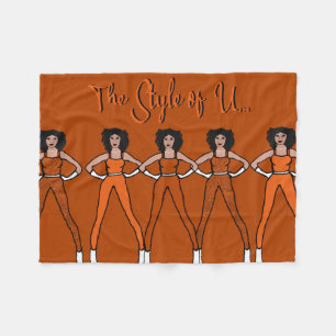 Majorette/Dancer Fleece Blanket Burnt Orange