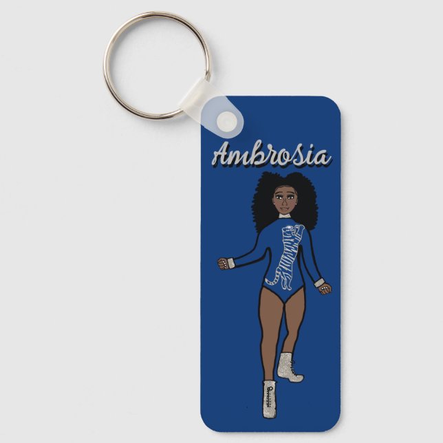 Majorette/Dancer Schlüsselanhänger Blue Silver Tig (Vorderseite)