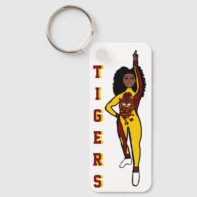 Majorette/Dancer Schlüsselanhänger Yellow Maroon T (Vorderseite)