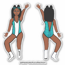 Majorette / Dancer Stickers Aqua Park #1 Aufkleber