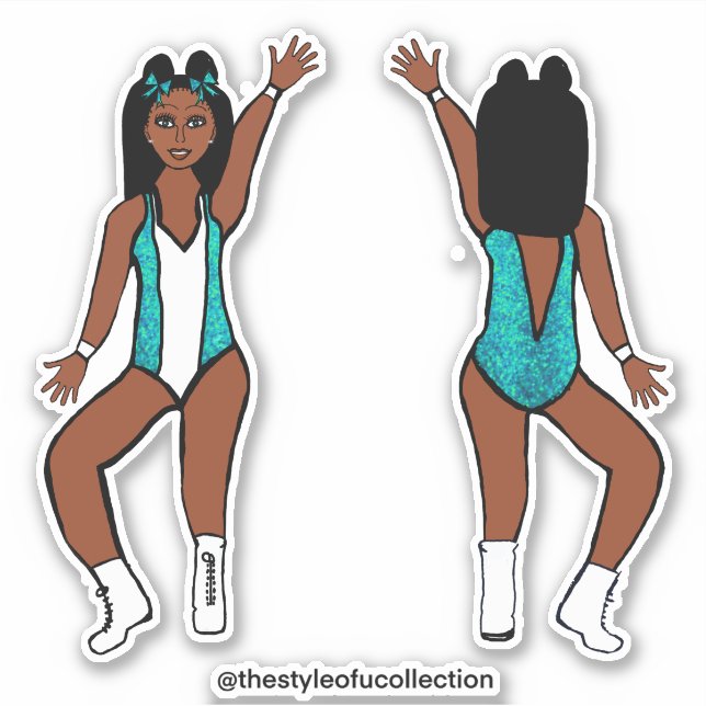 Majorette / Dancer Stickers Aqua Park #1 Aufkleber (Vorderseite)
