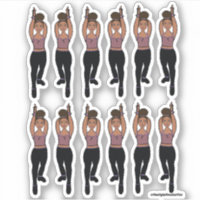 Majorette / Dancer Stickers Lilac Black