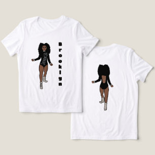 Majorette/Dancer T-Shirt Black Silver Tiger A Tri-Blend Shirt