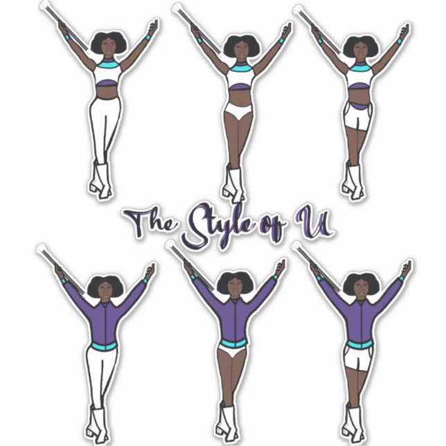 Majorette Quick Change Stickers ( Aqua Traube ) Aufkleber (Vorderseite)
